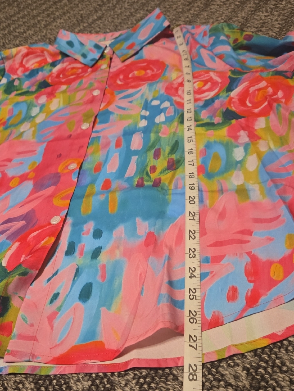 SHEIN Vibrant Floral Button-Up Shirt Size 3X - Picture 6 of 9